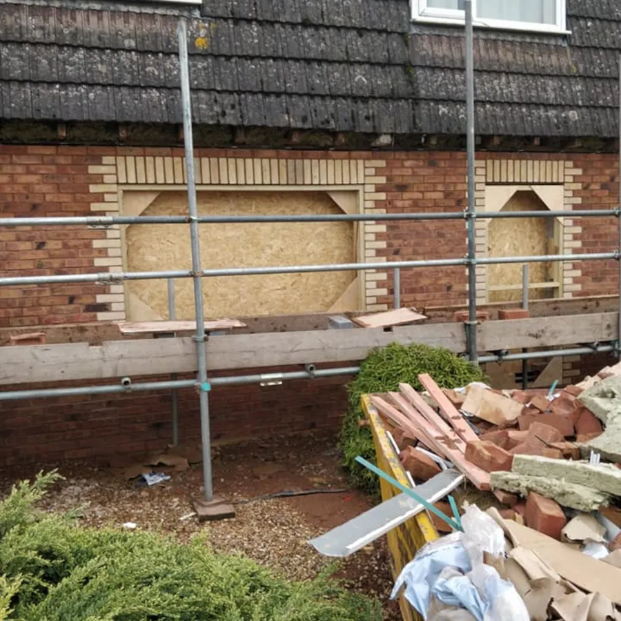 House extension with windows